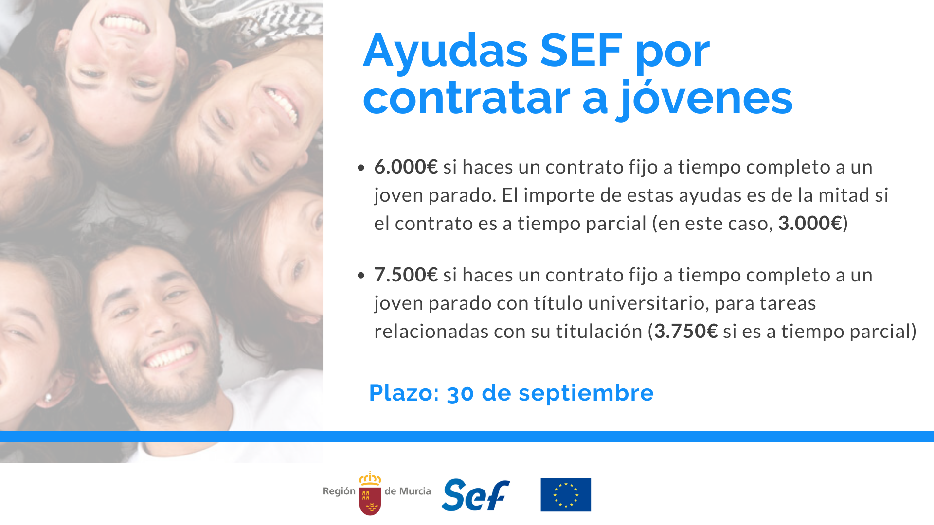 Gráfico sobre las nuevas ayudas para contratar indefinidamente a jóvenes parados inscritos en Garantía Juvenil
