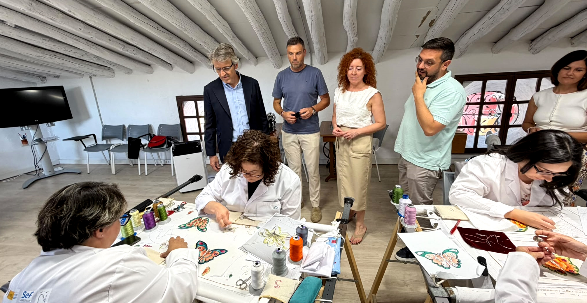 El consejero de Empresa, Empleo y Econom&iacute;a Social, Luis Alberto Mar&iacute;n, visita el programa Experiencial del SEF acompa&ntilde;ado del alcalde de Caravaca, Jos&eacute; Francisco Garc&iacute;a