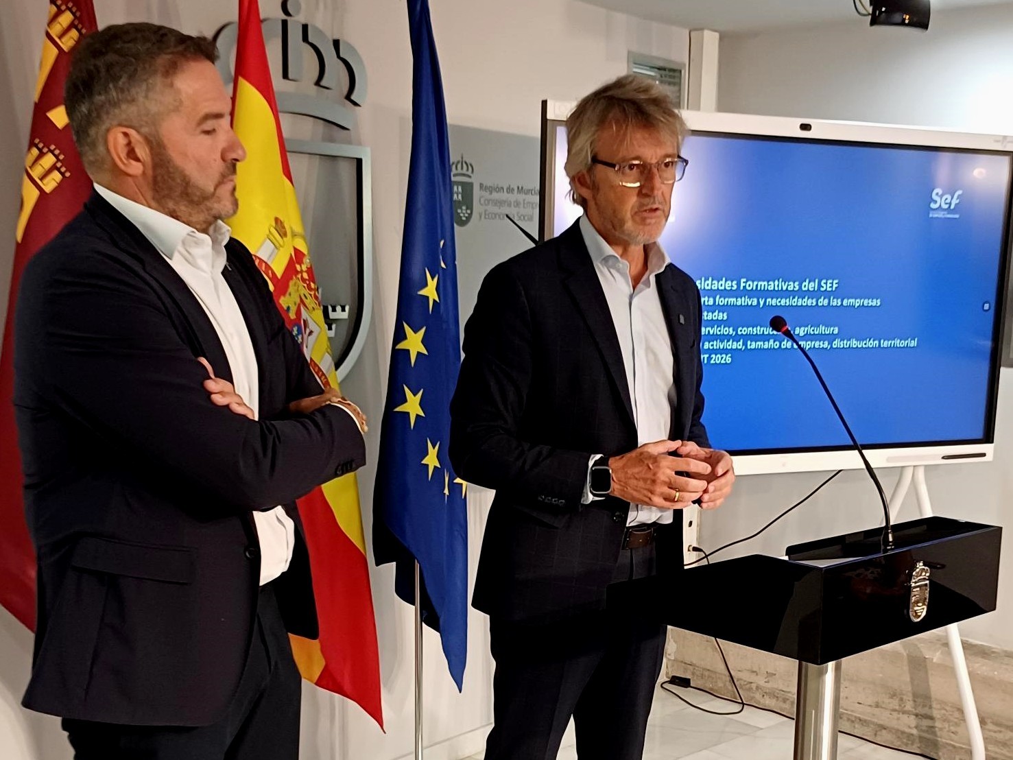 Un momento de la presentaci&oacute;n del estudio sobre las necesidades formativas para empresas y trabajadores del SEF