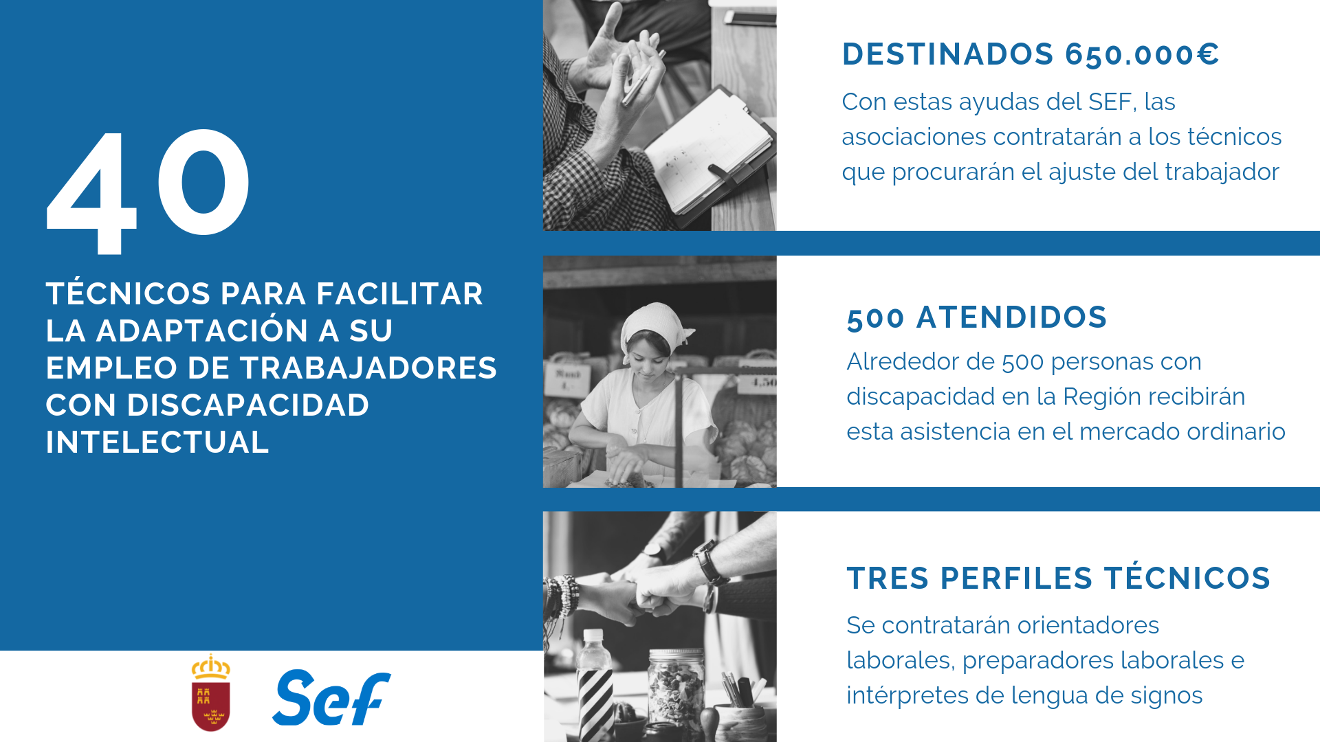 Programa de empleo con apoyo del Servicio Regional de Empleo y Formación