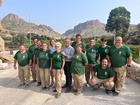 La directora general del SEF, Marisa López, durante su visita a los participantes del pmef de Ojós.