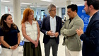 Un momento de la visita del consejero de Empresa, Empleo y Econom&iacute;a Social, Luis Alberto Mar&iacute;n, a la oficina del SEF en San Javier