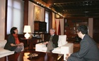 El presidente de la Comunidad recibe en el Palacio de San Esteban, en Murcia, a la secretaria de Estado de Turismo (1)
