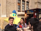 Inauguración de la caseta informativa sobre el Día de Europa