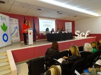 La directora del SEF, Marisa López, participó en la jornada  '10 Años con el Fondo Social Europeo construyendo igualdad', junto a Acción contra el Hambre.