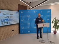 El consejero de Educación, Formación Profesional y Empleo, Víctor Marín, presentó los datos del paro del mes de mayo.