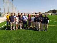 Un programa del SEF permite a jóvenes de Pliego formarse y trabajar un año en la mejora de instalaciones deportivas