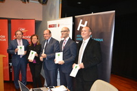 Pedro Antonio Sánchez, durante la presentación de la publicación de la Cátedra de RSC de la Universidad de Murcia