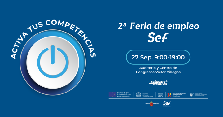 Cartel de la segunda Feria de Empleo del SEF.