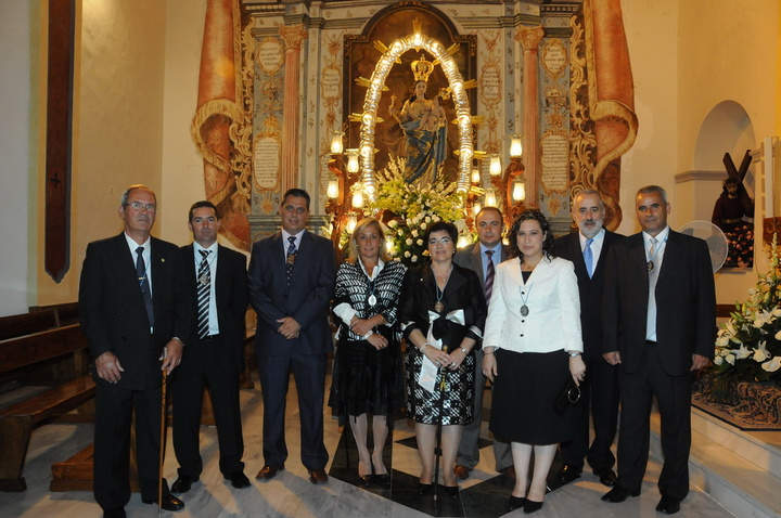 La consejera de Presidencia y Administraciones P&uacute;blicas, Mar&iacute;a Pedro Reverte, acompa&ntilde;&oacute; en procesi&oacute;n a la patrona de Pliego Ntra.Sra. La Sant&iacute;sima Virgen de los Remedios