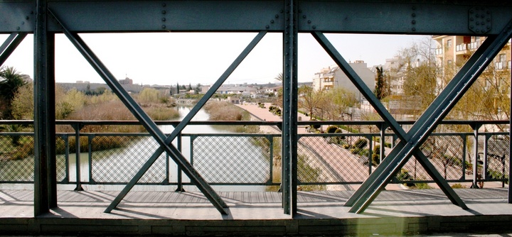 Imagen del puente de hierro de Archena