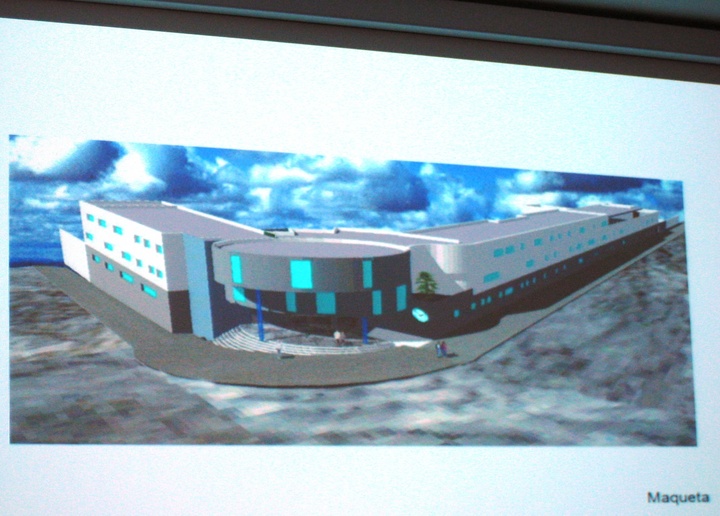 Maqueta de la fachada del nuevo colegio Miguel Medina de Archena