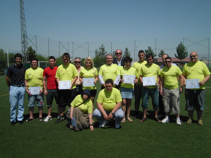 Clausura curso de ayudante de animador deportivo para personas con problemas de drogodependencia.