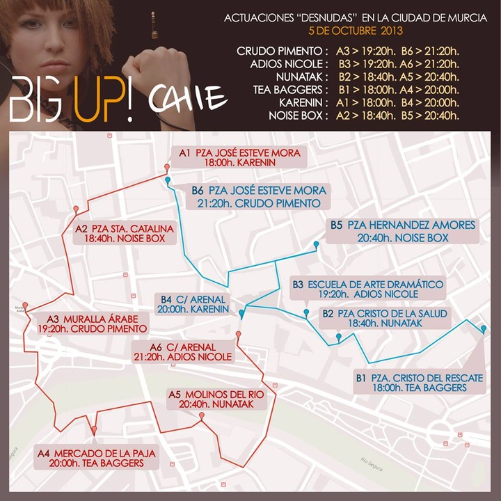 Mapa y Horarios del Big Up! Calle