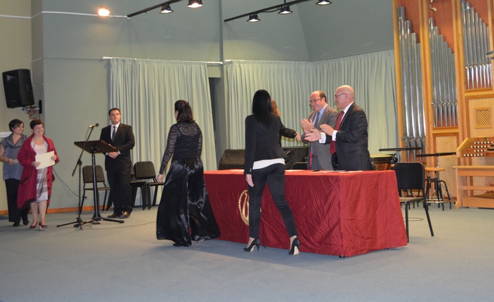 Imagen de la entrega de diplomas a los graduados del Conservatorio Superior de Música de Murcia